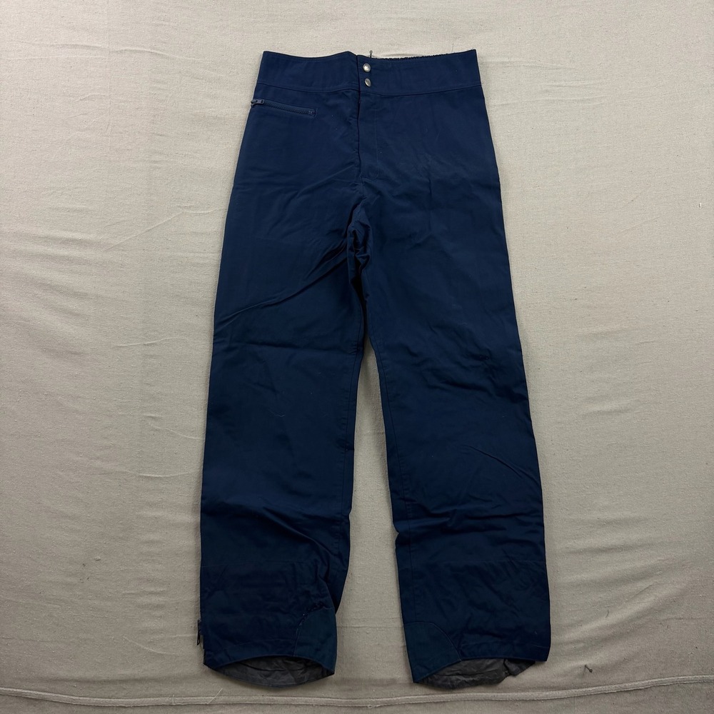 Eddie Bauer Snow Pants Mens XL Navy Blue Gore-Tex‎ Full Side Zip Waterproof Ski